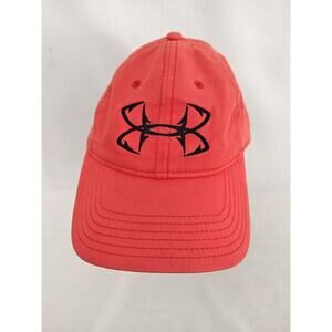 Under Armour hat UA Pro Fit Red Embroidered‎ Fish Hooks Logo OSFA Lightweight